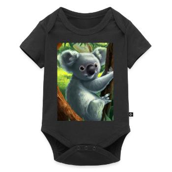 Ein Koala hängt an einem Baum - Baby Premium Kurzarmbody - Schwarz - Vorne