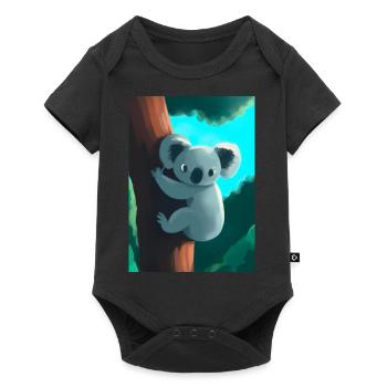 Ein Koala hängt an einem Baum - Baby Premium Kurzarmbody - Schwarz - Vorne