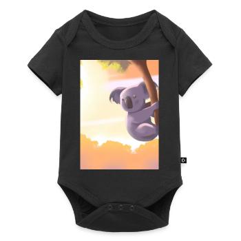 Ein Koala hängt an einem Baum - Baby Premium Kurzarmbody - Schwarz - Vorne