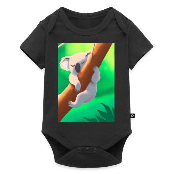 Ein Koala hängt an einem Baum - Baby Premium Kurzarmbody - Schwarz - Vorne