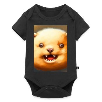 Kartoffel-Hund-Gesicht - Baby Premium Kurzarmbody - Schwarz - Vorne