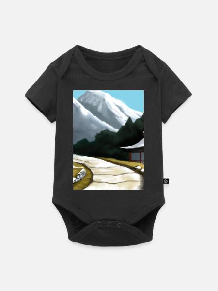 Pfad zu einem Berg - Baby Premium Kurzarmbody - Schwarz