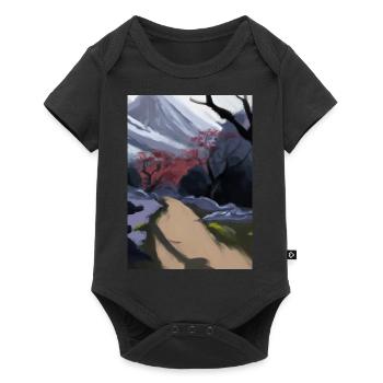 Pfad zu einem Berg - Baby Premium Kurzarmbody - Schwarz - Vorne