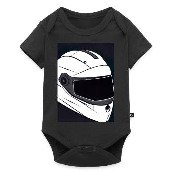 Motorradhelm - Baby Premium Kurzarmbody - Schwarz - Vorne