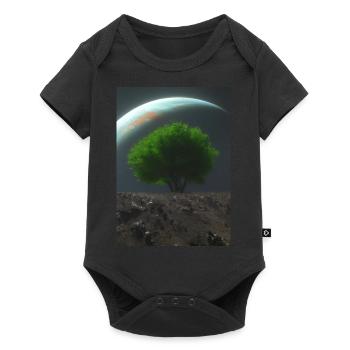Baum auf dem Mond - Baby Premium Kurzarmbody - Schwarz - Vorne