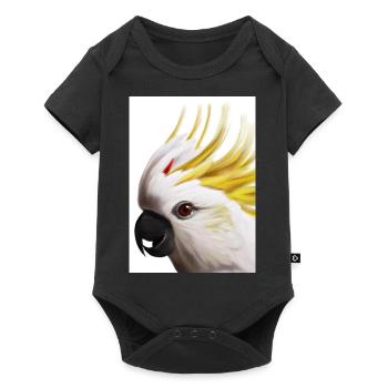 Kopf eines Kakadus - Baby Premium Kurzarmbody - Schwarz - Vorne