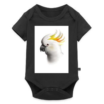 Kopf eines Kakadus - Baby Premium Kurzarmbody - Schwarz - Vorne
