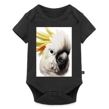 Kopf eines Kakadus - Baby Premium Kurzarmbody - Schwarz - Vorne
