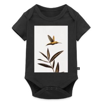 Abstrakter Vogel - Baby Premium Kurzarmbody - Schwarz - Vorne