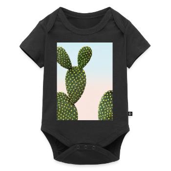 Ausgefallener Kaktus - Baby Premium Kurzarmbody - Schwarz - Vorne