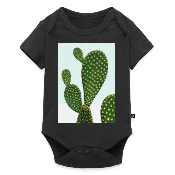 Ausgefallener Kaktus - Baby Premium Kurzarmbody - Schwarz - Vorne
