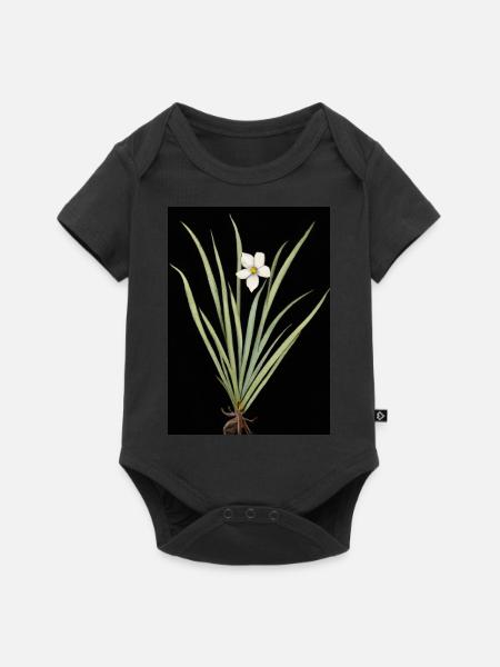 Frontlicht Blume - Baby Premium Kurzarmbody - Schwarz