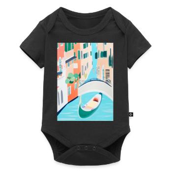 Venedig Italien - Baby Premium Kurzarmbody - Schwarz - Vorne