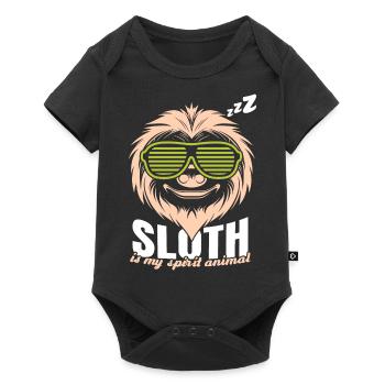 Sloth is my Spirit Animal - Baby Premium short-sleeve bodysuit - black - Front