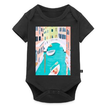 Venedig Italien - Baby Premium Kurzarmbody - Schwarz - Vorne