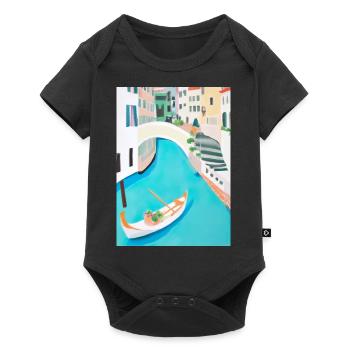Venedig Italien - Baby Premium Kurzarmbody - Schwarz - Vorne