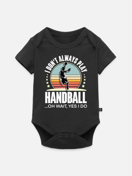 Handball Handballer - Baby Premium Kurzarmbody - Schwarz