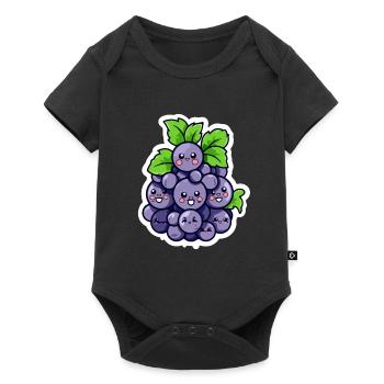 Bunch of kawaii grapes - Baby Premium short-sleeve bodysuit - black - Front