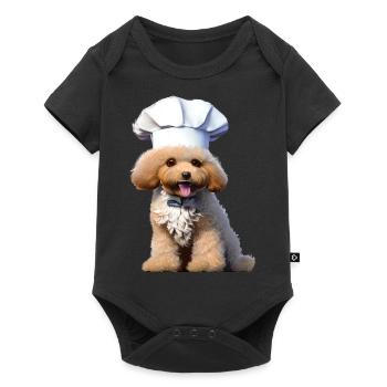 Caniche Chien Amour Chien Propriétaire Caniche Chiot Chien Chiot Chiot - Body à manches courtes Premium Bébé - noir - Devant