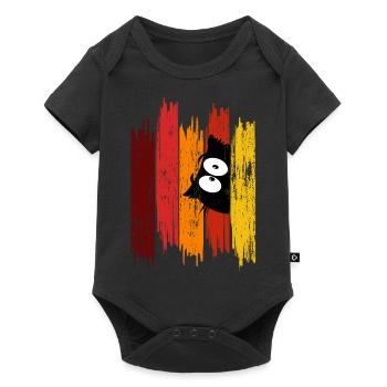 Owl brushstroke - Baby Premium Kurzarmbody - Schwarz - Vorne