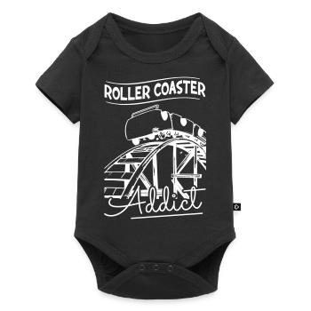 Roller Coaster Addict - Baby Premium Kurzarmbody - Schwarz - Vorne
