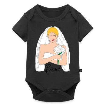 Bride Blonde 1 - Baby Premium short-sleeve bodysuit - black - Front
