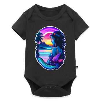surf - manga - hawaii - Body à manches courtes Premium Bébé - noir - Devant