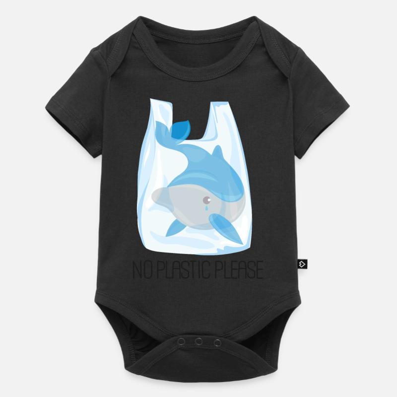 No plastic please - Dolphin - Baby Premium short-sleeve bodysuit - black