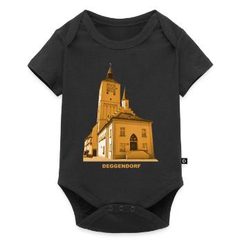 Hôtel de ville de Deggendorf Basse-Bavière Danube Isar - Body à manches courtes Premium Bébé - noir - Devant