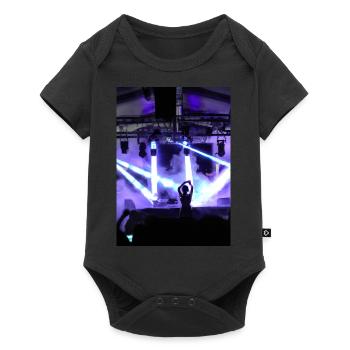 DJ beim Festival - Baby Premium Kurzarmbody - Schwarz - Vorne