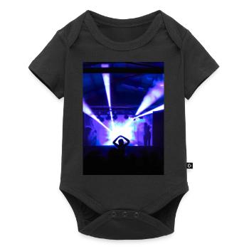 DJ beim Festival - Baby Premium Kurzarmbody - Schwarz - Vorne