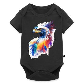 Aquarelle Adler - Body à manches courtes Premium Bébé - noir - Devant