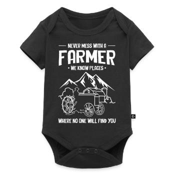 Farm Farmer Farming - Baby Premium short-sleeve bodysuit - black - Front