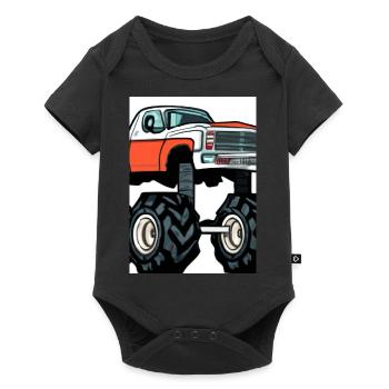 Monstertruck-Malerei - Baby Premium Kurzarmbody - Schwarz - Vorne