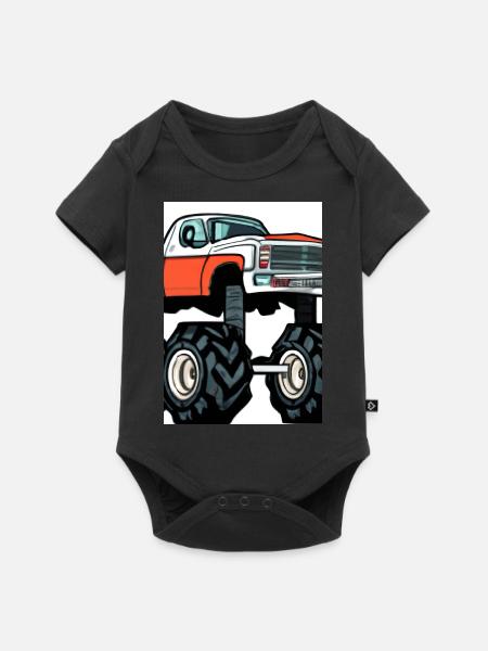 Monstertruck-Malerei - Baby Premium Kurzarmbody - Schwarz