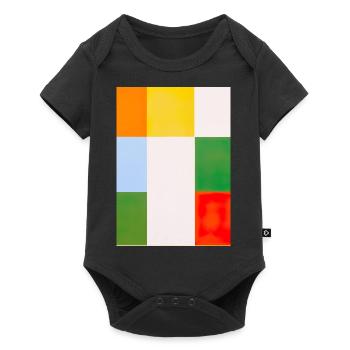 Muster der Würfelfarben - Baby Premium Kurzarmbody - Schwarz - Vorne