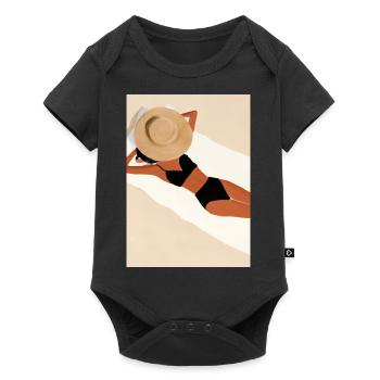Frauen Sommerhut Bikini - Baby Premium Kurzarmbody - Schwarz - Vorne