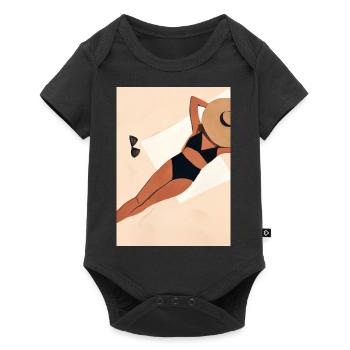 Frauen Sommerhut Bikini - Baby Premium Kurzarmbody - Schwarz - Vorne