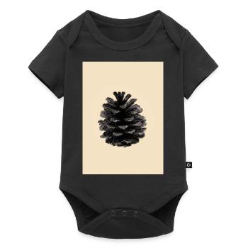 Schwarzer Kiefernzapfen - Baby Premium Kurzarmbody - Schwarz - Vorne
