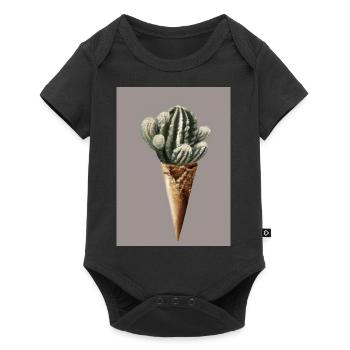 Kaktus-Eiscreme - Baby Premium Kurzarmbody - Schwarz - Vorne