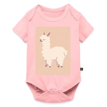 Pastell-Alpaka - Baby Premium Kurzarmbody - Rosa - Vorne