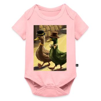 Zwei Enten - Baby Premium Kurzarmbody - Rosa - Vorne