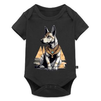 Chien Egyptien n°1 - Body à manches courtes Premium Bébé - noir - Devant