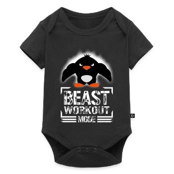 Penguin Biceps Beast Workout Fashion Bodybuilder - Baby Premium short-sleeve bodysuit - black - Front