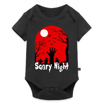Scary Night Halloween - Zombie Hand auf Friedhof - Body à manches courtes Premium Bébé - noir - Devant