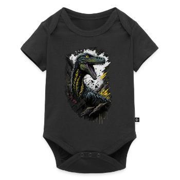 Vélociraptor - Body à manches courtes Premium Bébé - noir - Devant
