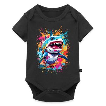 Requin - Body à manches courtes Premium Bébé - noir - Devant