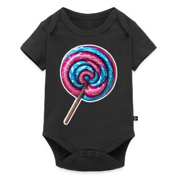 Jolie Sucette Nacrée avec des Paillettes - Body à manches courtes Premium Bébé - noir - Devant