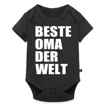 Beste oma der welt - Baby Premium Kurzarmbody - Schwarz - Vorne