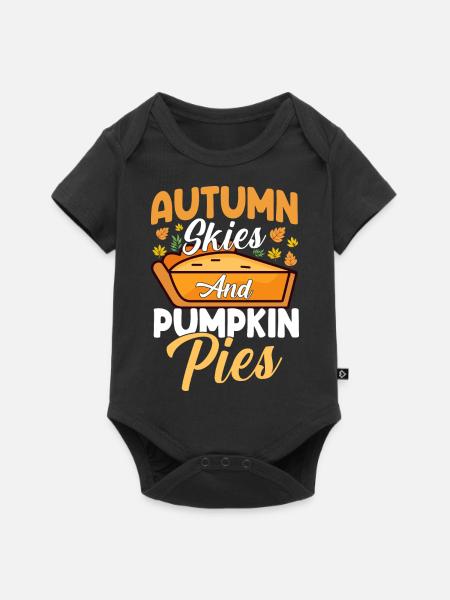 Herbst - Baby Premium Kurzarmbody - Schwarz